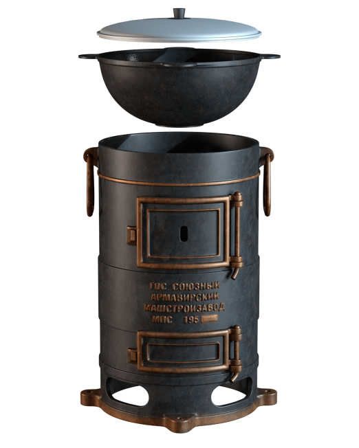 Amphora-Tandoors-Armavir-Werk-Kanonenofen-Utchak-Gussofen-Wok-Kazan