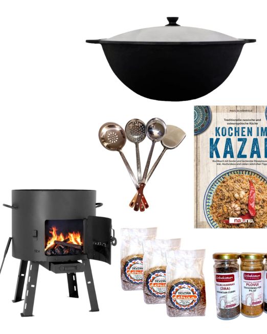 Amphora-Tandoors-Utschak-Paket-Kazan-Wok-Kellen-Pasha-Tv-Kochen-im-Kazan-Devzira-Reis-Plov