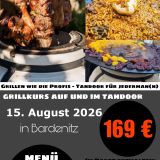 Grillkurs auf und im Tandoor – 15. August 2026, Bardenitz